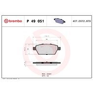 BREMBO Brake pad set P 49 051 - Brake Pads