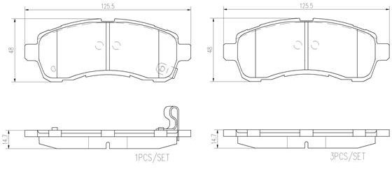 BREMBO Brake pad set P 49 057 - Brake Pads