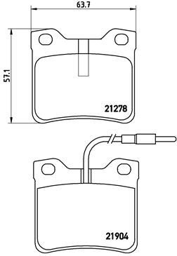 BREMBO Brake pad set P 50 030 - Brake Pads