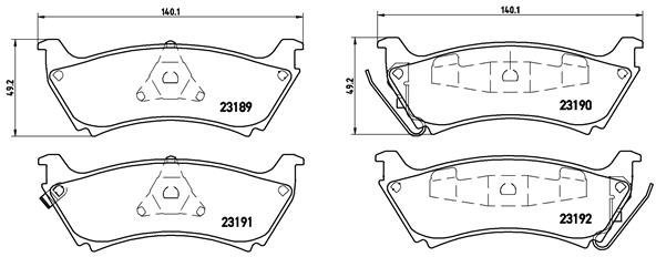 BREMBO Brake pad set P 50 040 - Brake Pads