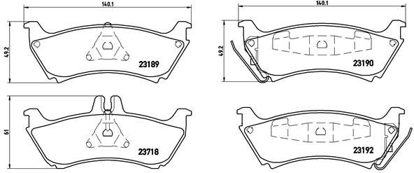 BREMBO Brake pad set P 50 044 - Brake Pads