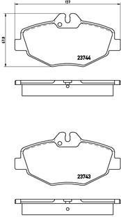 BREMBO Brake pad set P 50 049 - Brake Pads