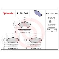 BREMBO Brake pad set P 50 067X - Brake Pads