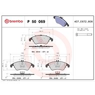 BREMBO Brake pad set P 50 069X - Brake Pads