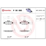 BREMBO Brake pad set P 50 080 - Brake Pads