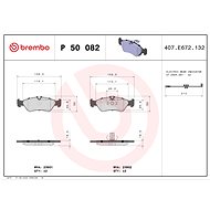 BREMBO Brake pad set P 50 082 - Brake Pads