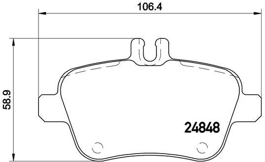 BREMBO Brake pad set P 50 091 - Brake Pads