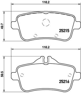 BREMBO Brake pad set P 50 099 - Brake Pads