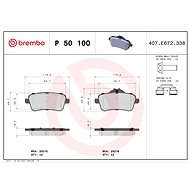 BREMBO Brake pad set P 50 100 - Brake Pads