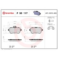 BREMBO Brake pad set P 50 117 - Brake Pads