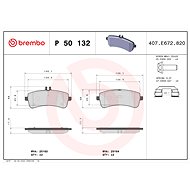 BREMBO Brake pad set P 50 132 - Brake Pads
