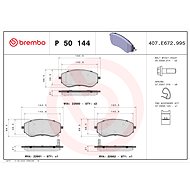 BREMBO Brake pad set P 50 144 - Brake Pads