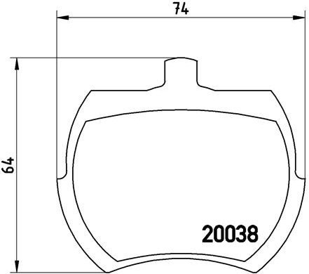 BREMBO Brake pad set P 52 002 - Brake Pads