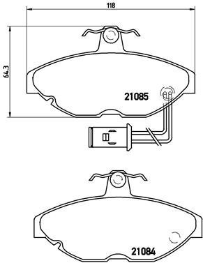 BREMBO Brake pad set P 52 011 - Brake Pads