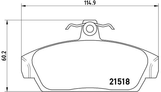 BREMBO Brake pad set P 52 015 - Brake Pads
