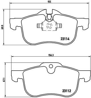 BREMBO Brake pad set P 52 017 - Brake Pads