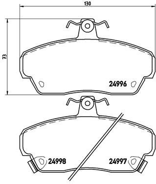 BREMBO Brake pad set P 52 020 - Brake Pads
