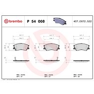 BREMBO Brake pad set P 54 008 - Brake Pads