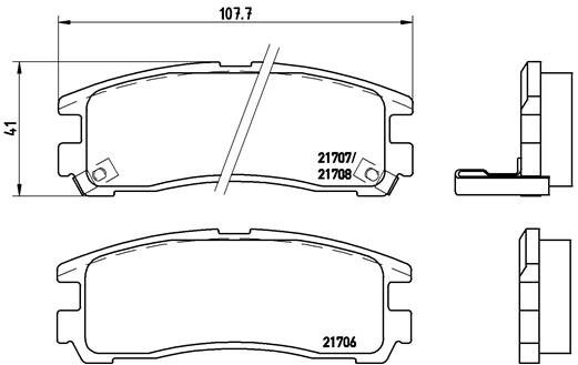 BREMBO Brake pad set P 54 012 - Brake Pads