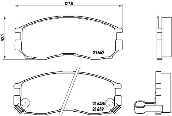 BREMBO Brake pad set P 54 014 - Brake Pads