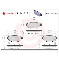 BREMBO Brake pad set P 54 016 - Brake Pads