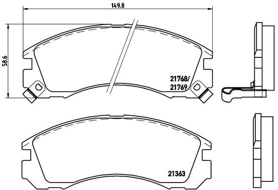 BREMBO Brake pad set P 54 017X - Brake Pads