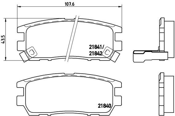 BREMBO Brake pad set P 54 018 - Brake Pads