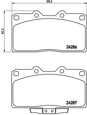 BREMBO Brake pad set P 54 019 - Brake Pads