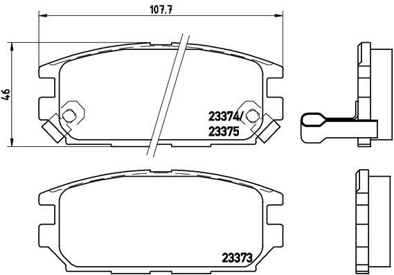 BREMBO Brake pad set P 54 025 - Brake Pads