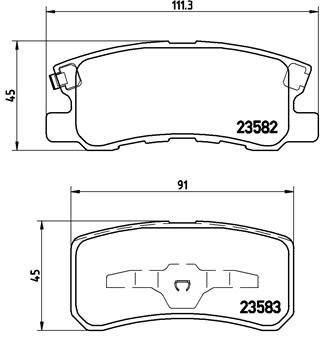 BREMBO Brake pad set P 54 031 - Brake Pads
