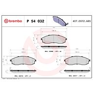 BREMBO Brake pad set P 54 032 - Brake Pads