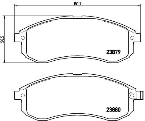 BREMBO Brake pad set P 54 033 - Brake Pads