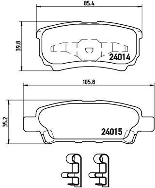 BREMBO Brake pad set P 54 034 - Brake Pads