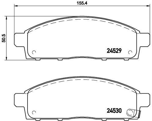 BREMBO Brake pad set P 54 038 - Brake Pads