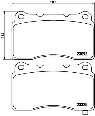 BREMBO Brake pad set P 54 039 - Brake Pads