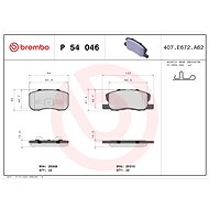 BREMBO Brake pad set P 54 046 - Brake Pads