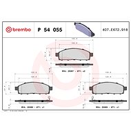 BREMBO Brake pad set P 54 055 - Brake Pads