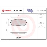 BREMBO Brake pad set P 54 059 - Brake Pads