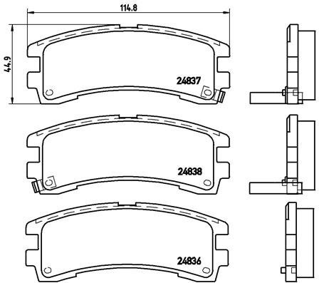 BREMBO Brake pads P 56 017 - Brake Pads