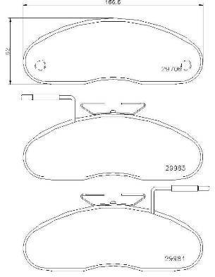 BREMBO Brake pad set P 56 019 - Brake Pads