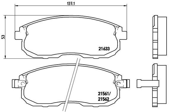 BREMBO Brake pad set P 56 021 - Brake Pads