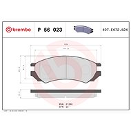 BREMBO Brake pad set P 56 023 - Brake Pads
