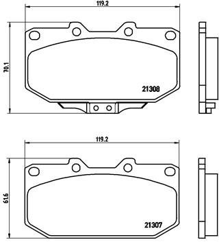 BREMBO Brake pad set P 56 025 - Brake Pads