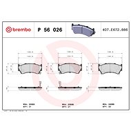 BREMBO Brake pad set P 56 026 - Brake Pads