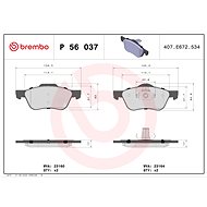 BREMBO Brake pad set P 56 037 - Brake Pads