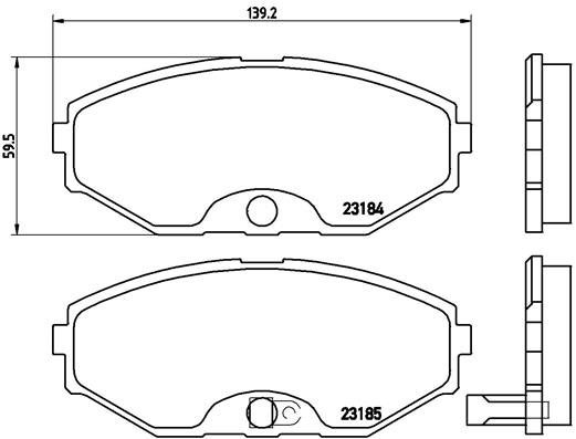 BREMBO Brake pad set P 56 045 - Brake Pads