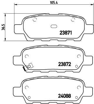 BREMBO Brake pad set P 56 046 - Brake Pads