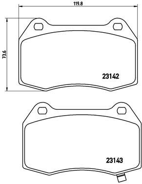 BREMBO Brake pad set P 56 047 - Brake Pads