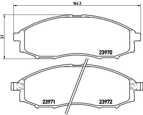 BREMBO Brake pad set P 56 049 - Brake Pads