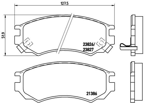 BREMBO Brake pads P 56 055 - Brake Pads